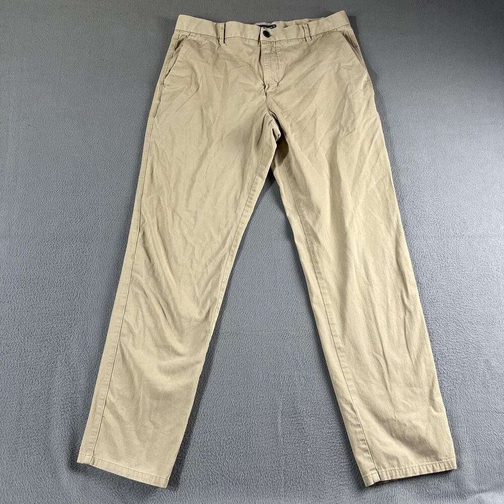 Everlane Uniform Pants Mens 35x32 Beige Straight Fit Chino Stretch Casual